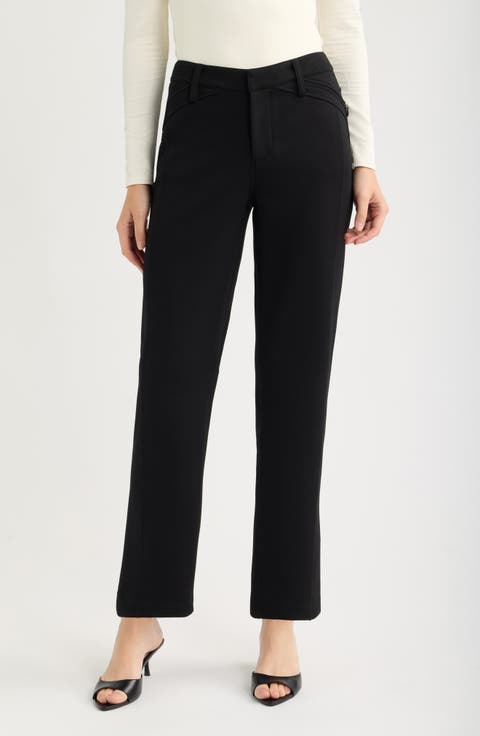 High Waist Straight Leg Pants