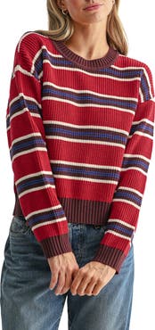 All in Favor Stripe Crewneck Sweater