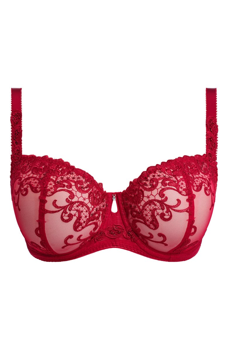 Fantasie Portia Underwire Balconette Bra, Alternate, color, Red
