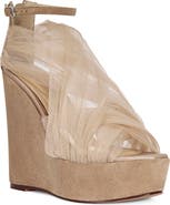 AZALEA WANG Ballerine Platform Wedge Ankle Strap Sandal