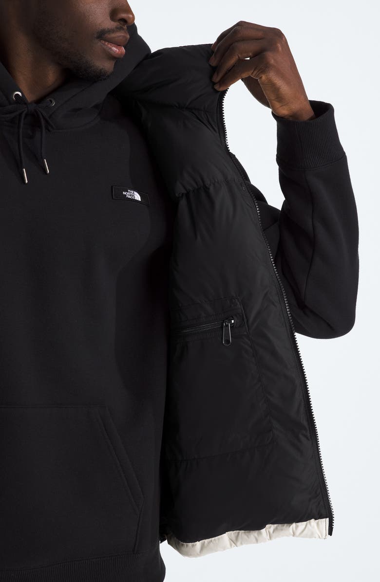 The North Face 1996 Retro Nuptse Water Resistant Down Puffer Vest, Alternate, color, White Dune/ Tnf Black R