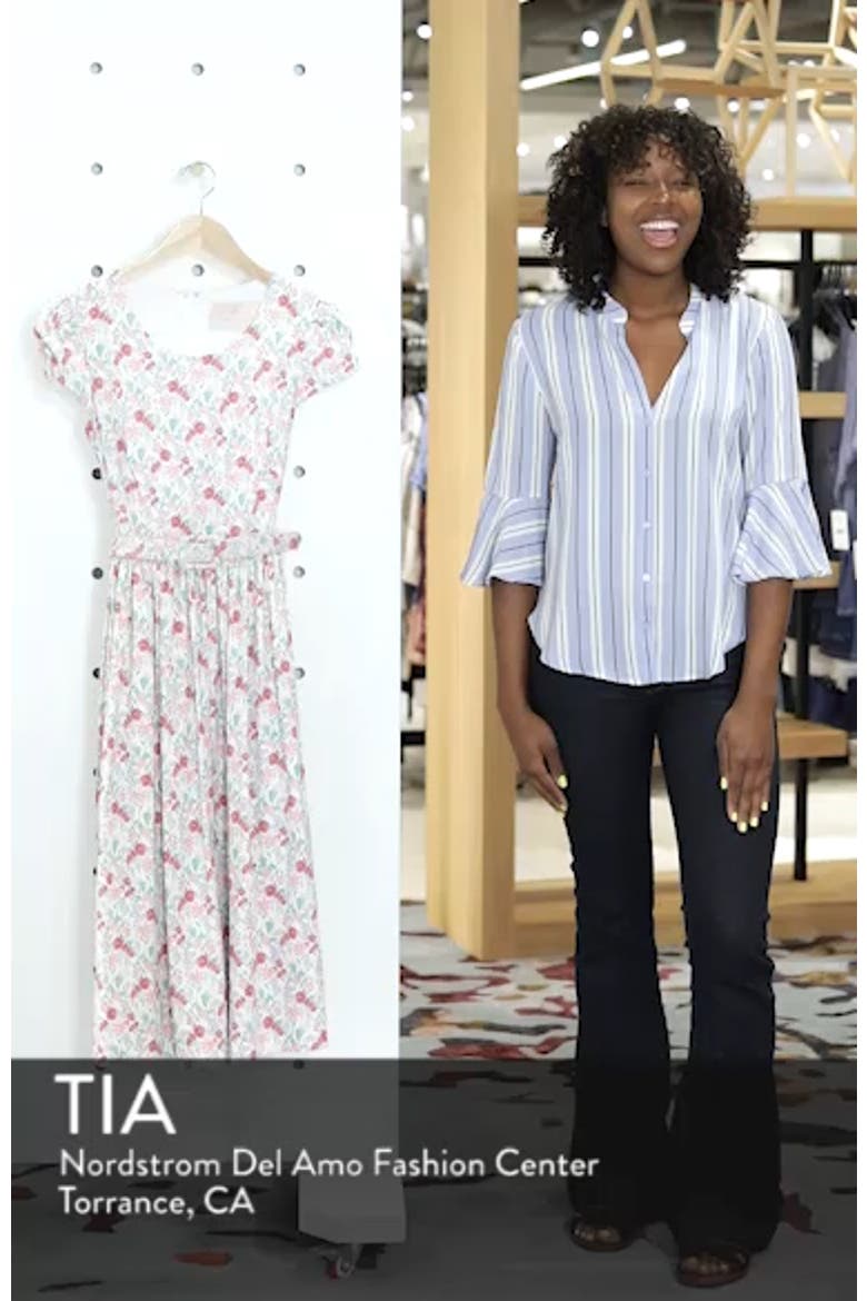 Packed Bouquet Print Stretch Cotton Dress video