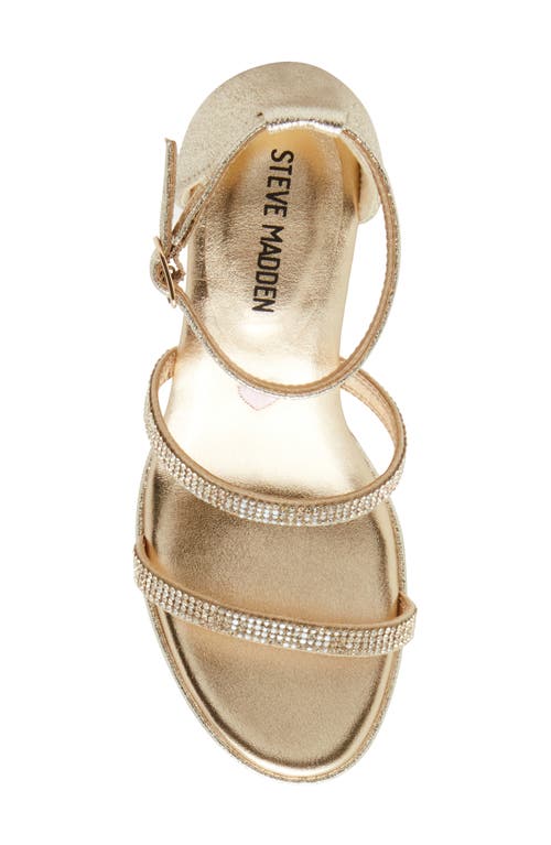 Steve Madden Kids' Jsizzle Ankle Strap Sandal In Gold