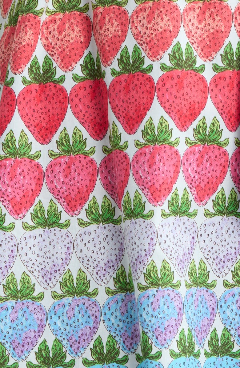 SUGARLIPS Berry Burst Orela Puff Sleeve Tie Belt Cotton Minidress, Alternate, color, Multi