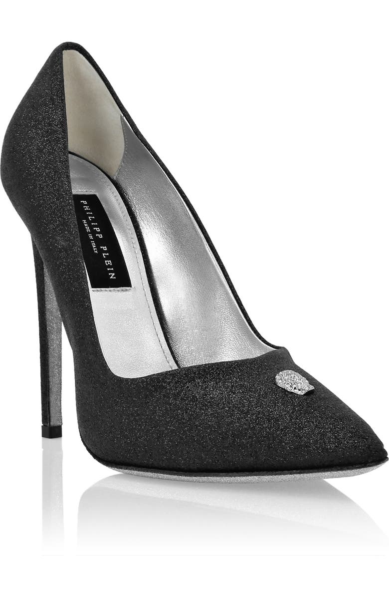 PHILIPP PLEIN Glitter Decollete Pumps Women, Main, color, Black
