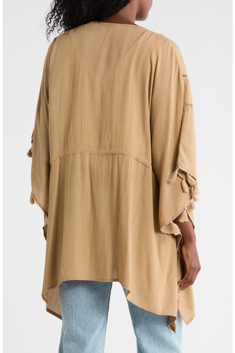 Cinch Waist Tassel Trim Topper, Alternate, color, NATURAL