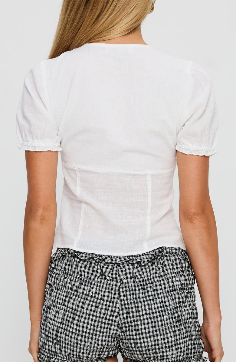 Princess Polly Bow Detail Crop Top, Alternate, color, White