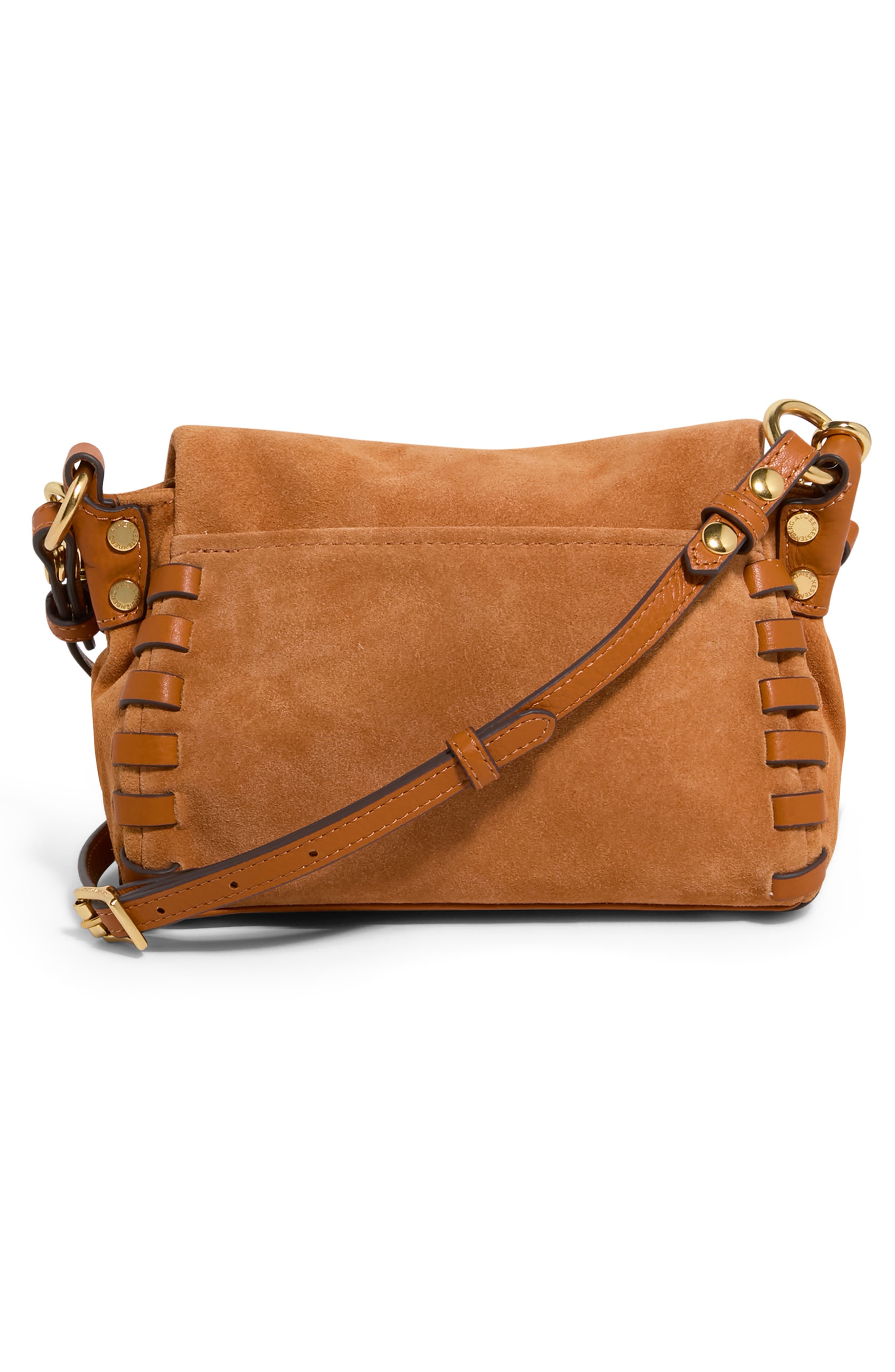 AIMEE Mini Zen Leather Crossbody Bag, Alternate, color, Rustic Caramel Suede