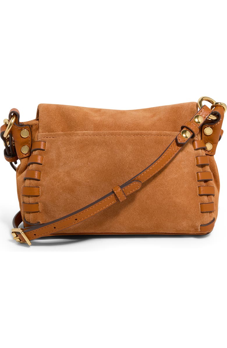 AIMEE Mini Zen Leather Crossbody Bag, Alternate, color, Rustic Caramel Suede