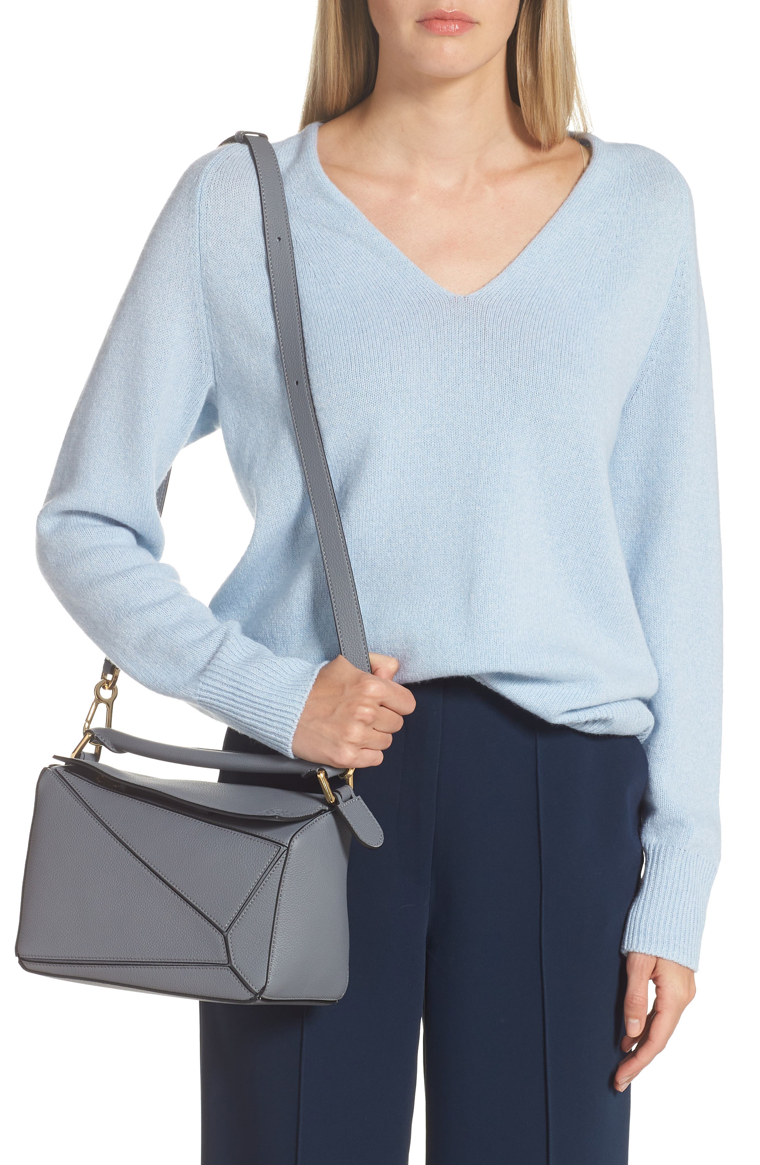 Loewe Small Puzzle Leather Bag, Alternate, color, 