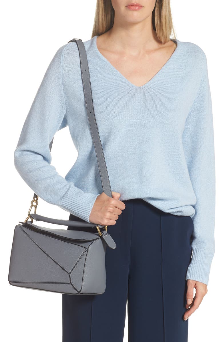 Loewe Small Puzzle Leather Bag, Alternate, color,