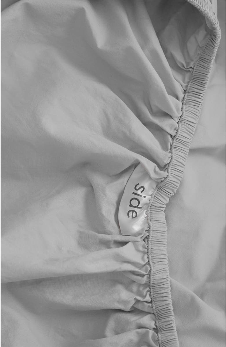 Pact Organic Cotton Organic Cool-Air Percale Fitted Sheet, Alternate, color, Lunar