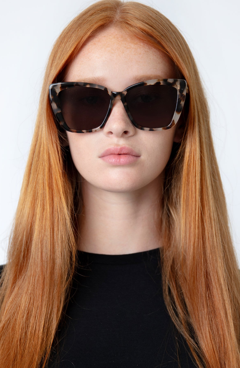 Illesteva Barcelona Sunglasses, Alternate, color, White Tortoise