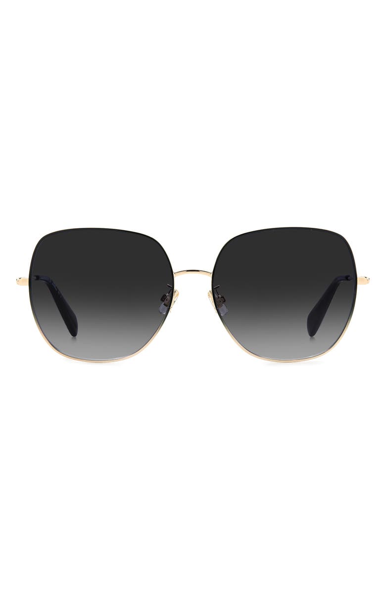 Kate Spade New York charli 59mm gradient square sunglasses, Main, color, Black