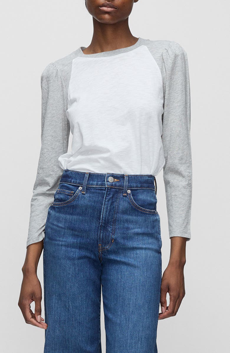 Veronica Beard Mason Colorblock Baseball T-Shirt, Main, color,