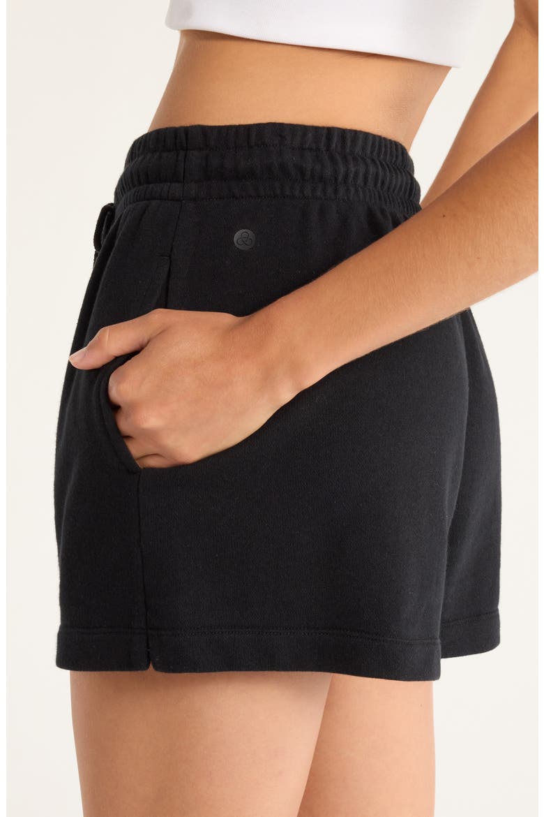 Go Easy French Terry Shorts, Alternate, color, BLACK