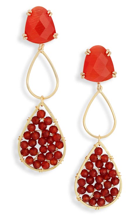 Crystal Link Drop Earrings