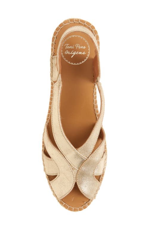 Toni Pons Lucia Espadrille Wedge Sandal In Champagne