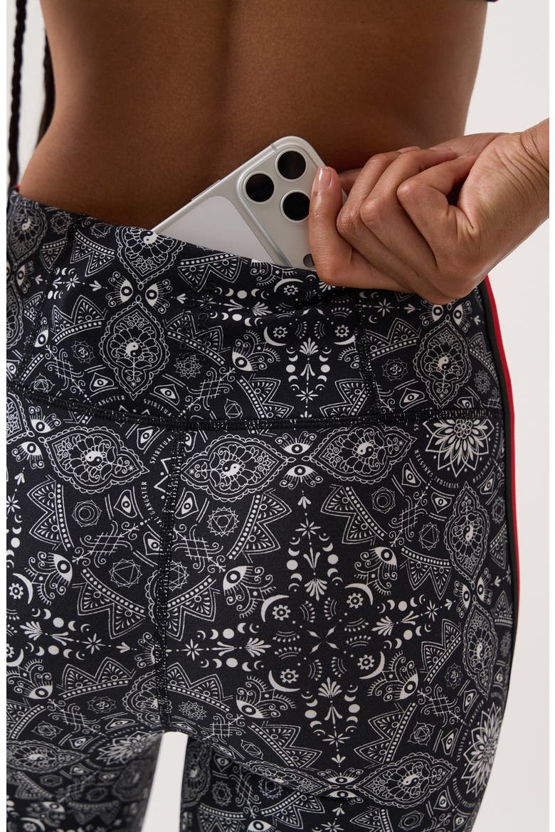 Mandala Spirit Flare Leggings, Alternate, color, BLACK