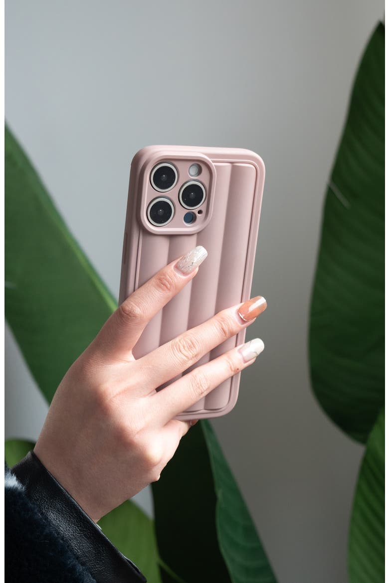 Roman Stripes iPhone 14 Pro Max Case, Alternate, color, DUSTY PINK