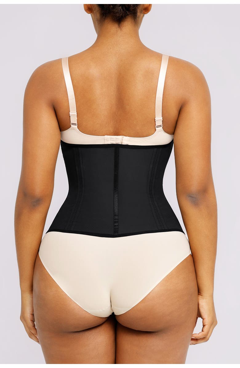 Shapellx Body Shaper Latex Waist Trainer, Alternate, color, Jet Black