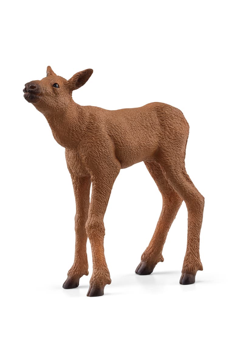 Schleich Wild Life Moose Family, Animal Figurines, 3 Pieces, Ages 3+, Alternate, color, Multicolored