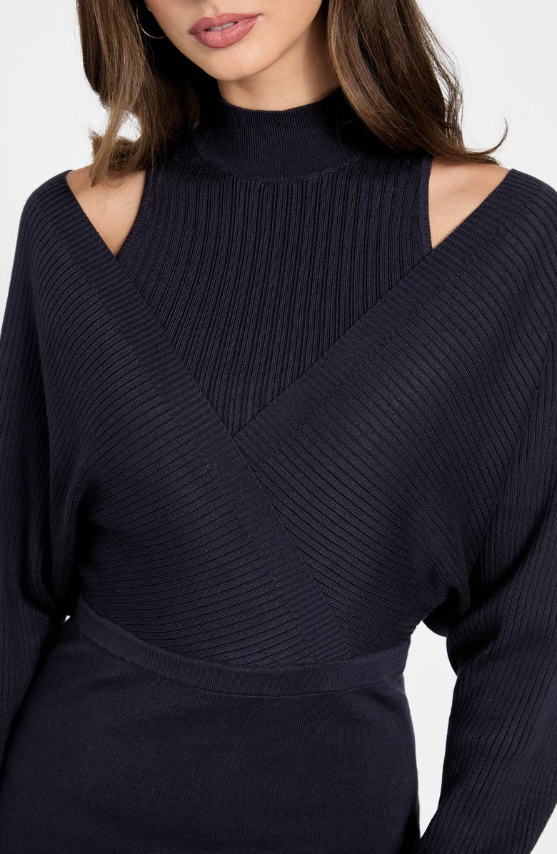 GUESS Anita Dolman Long Sleeve Sweater Minidress, Alternate, color, Blue