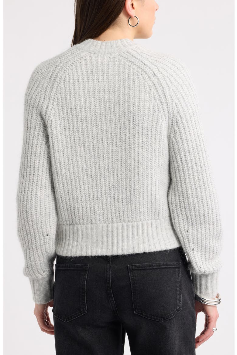 Shaker Stitch Bomber Jacket, Alternate, color, GREY LIGHT HEATHER