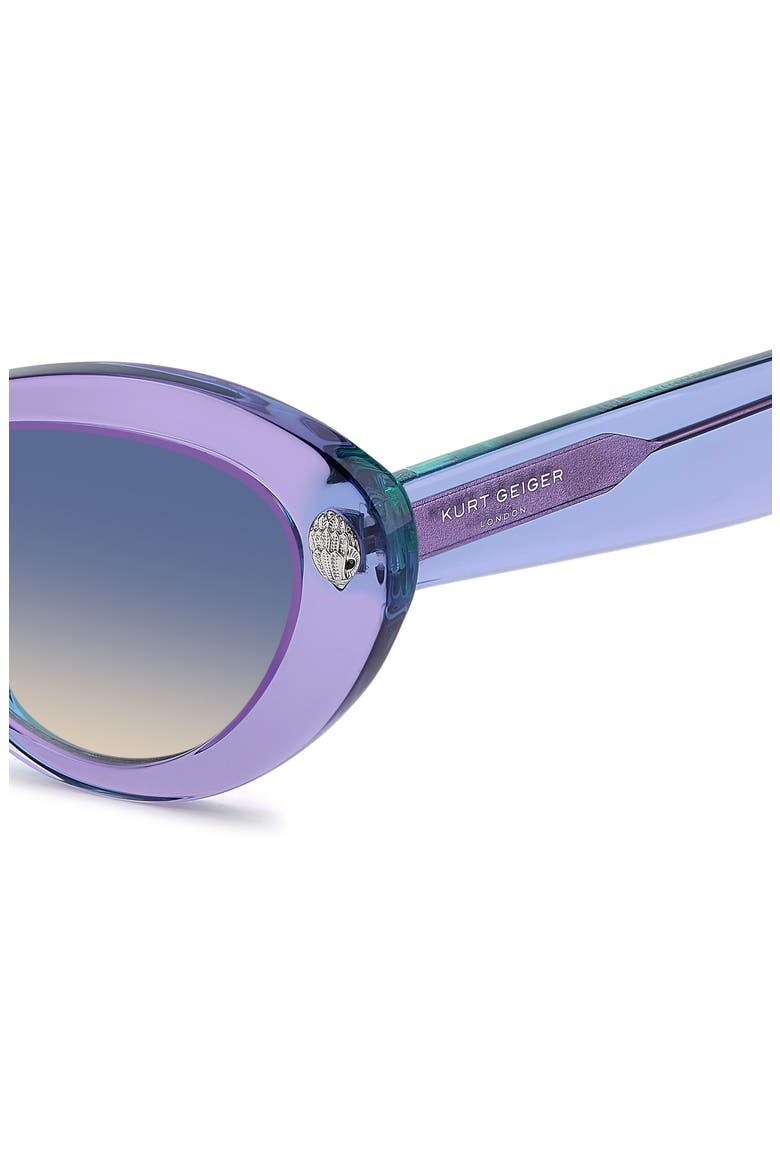 52mm Gradient Oval Sunglasses, Alternate, color, VIOLET/ BLUE PEACH