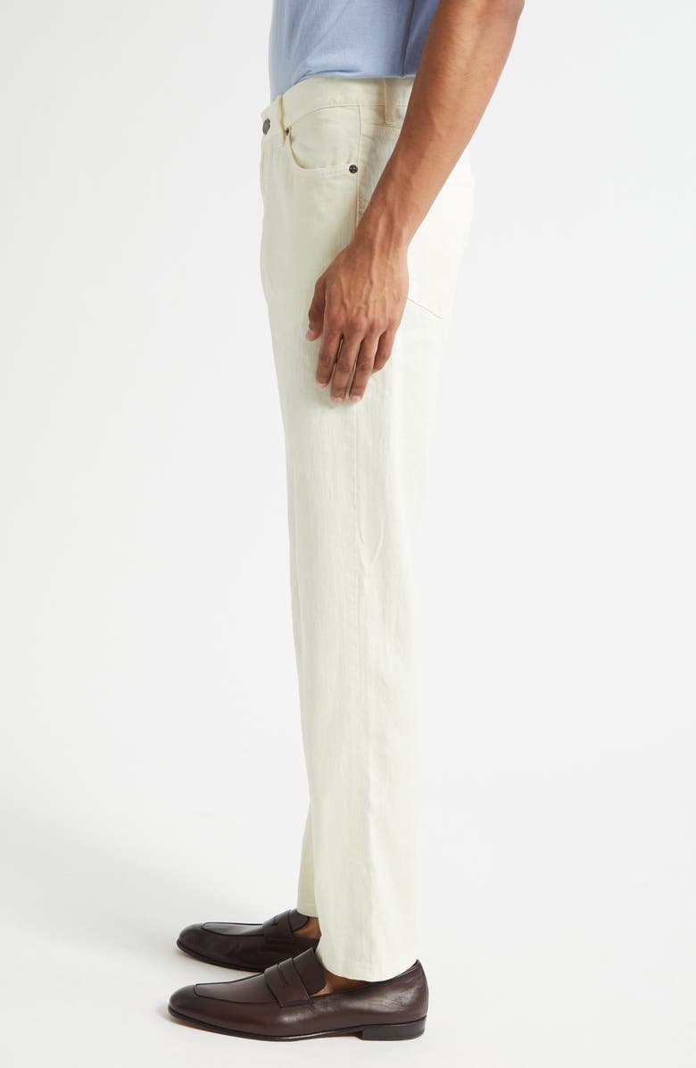 ZEGNA City Fit Stretch Jeans, Alternate, color, Light Yellow Solid