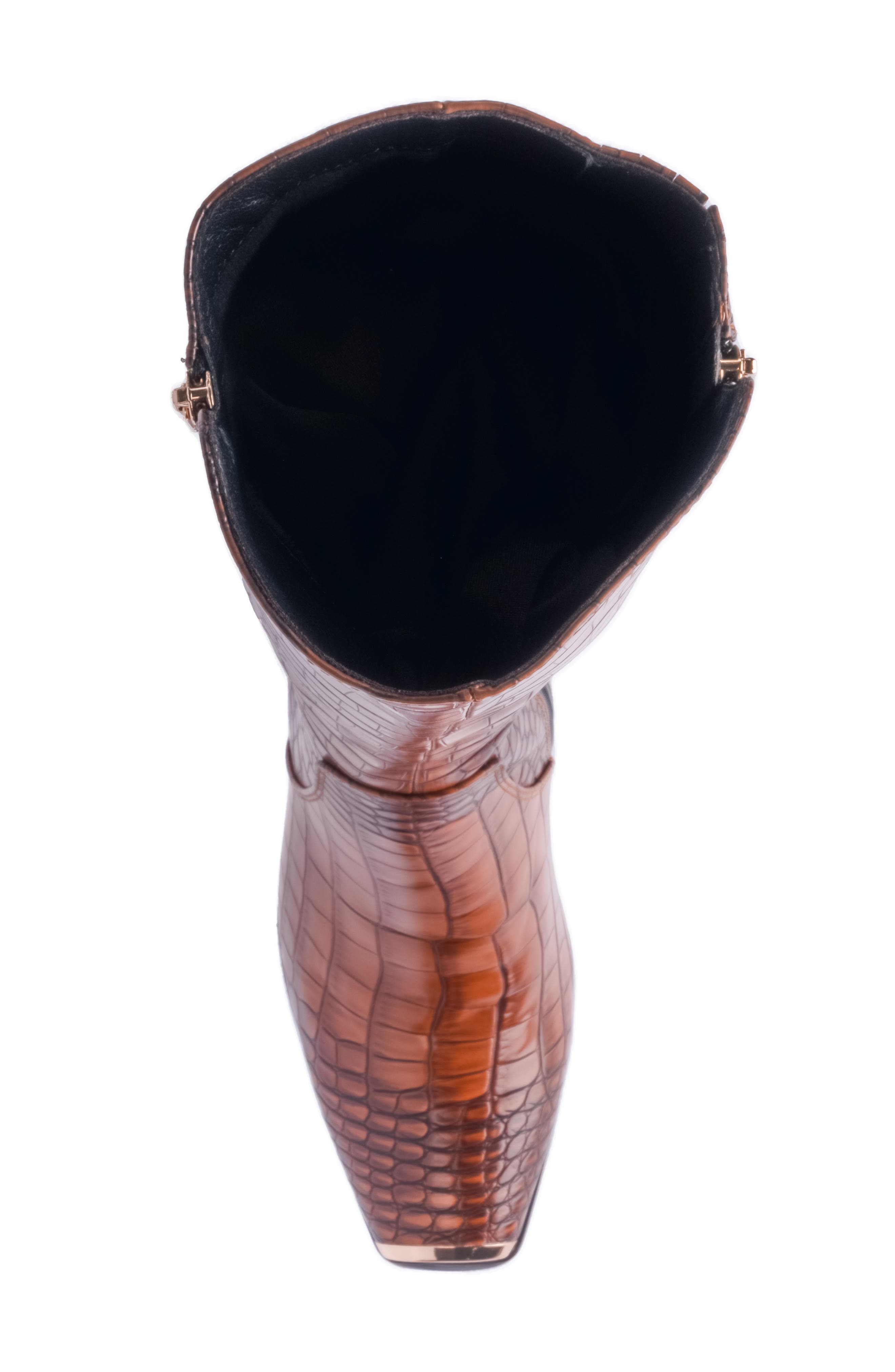 NINETY UNION London Croc Embossed Knee High Boot, Alternate, color, Brown