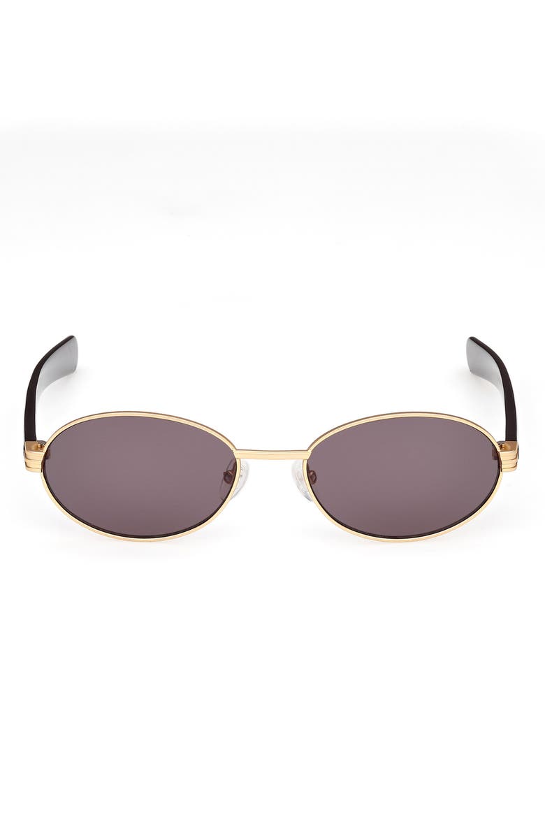 adidas 54MM Oval Sunglasses, Main, color, Matte Deep Gold / Smoke