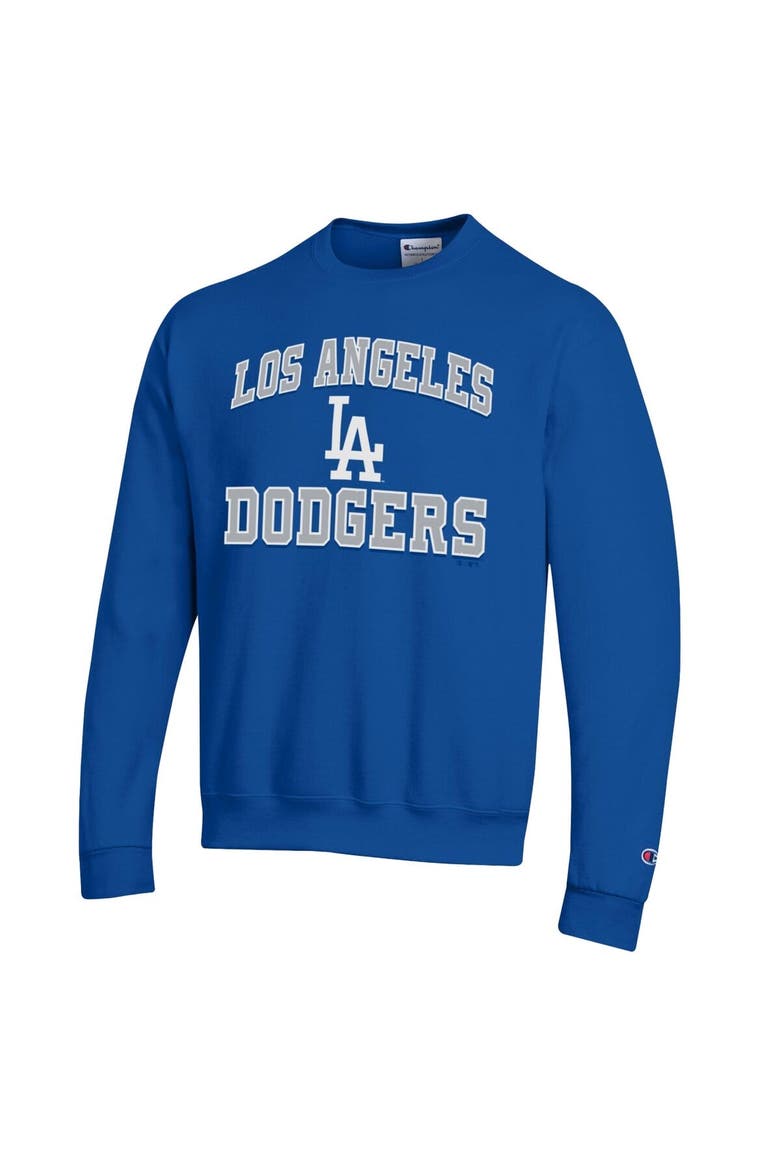Men's Champion  Royal Los Angeles Dodgers Heart & Soul Powerblend Sweatshirt, Alternate, color, Royal