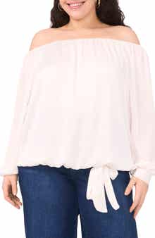 Vince Camuto Off the Shoulder Long Sleeve Top