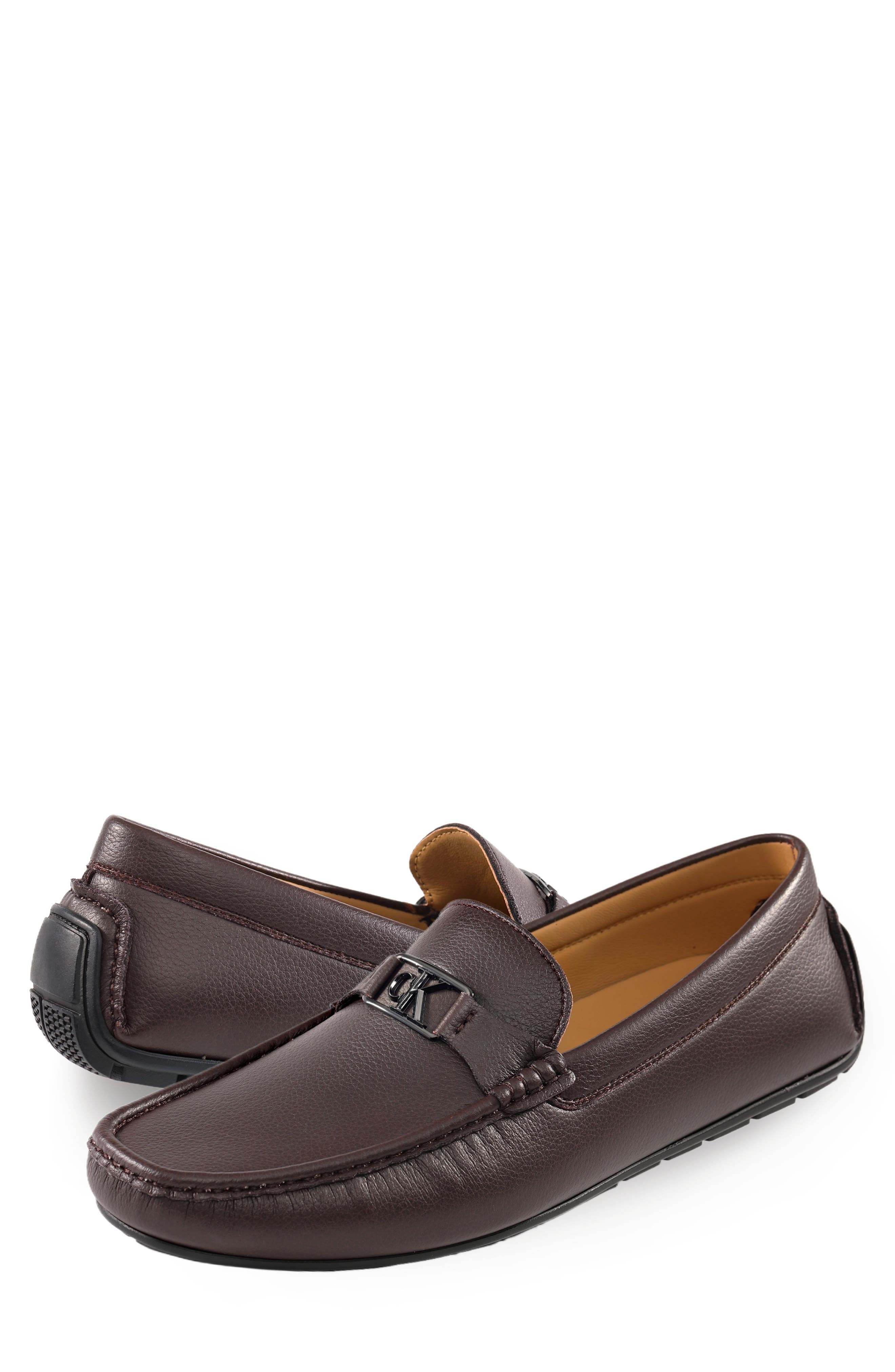 Calvin Klein Felty Bit Loafer, Alternate, color, Java Tonal Stitch