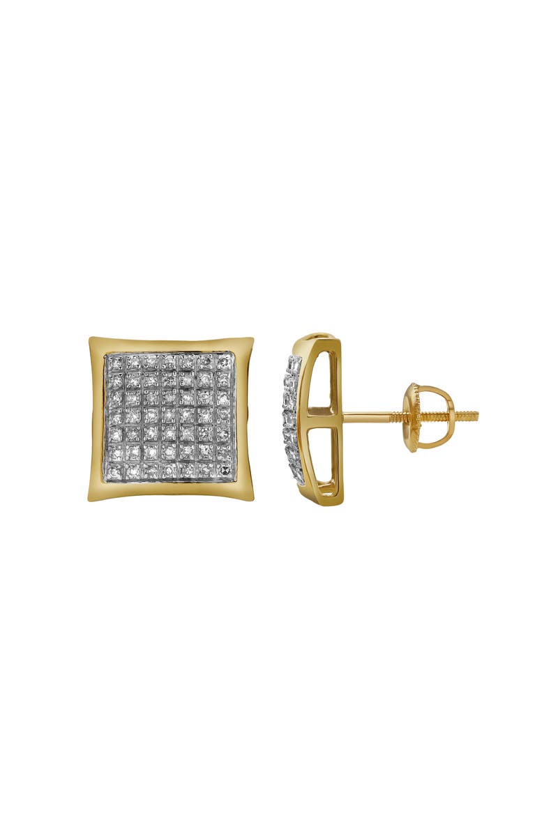 LuvMyJewelry Valente 10K Yellow Gold Diamond Unisex Earrings - 0.36 Cts, Alternate, color, 10K Yellow Gold