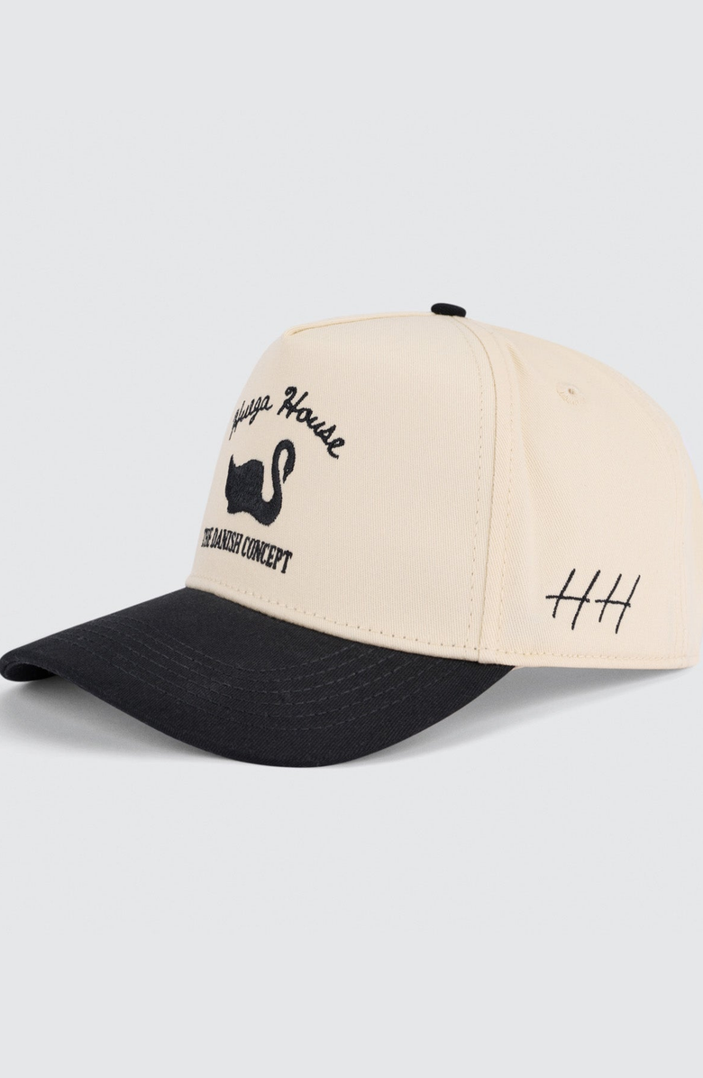 Huega House Vintage Swan Hat, Alternate, color, Black & Natural