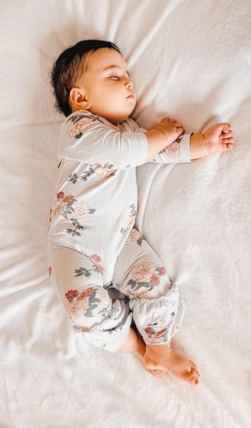 Everly Grey Baby Grey By  Ruffle Romper & Head Wrap Set In White