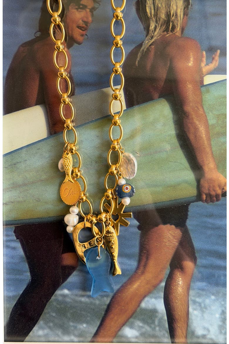 Mare Necklace, Alternate, color, Blue