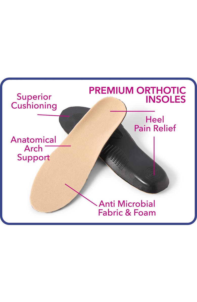 Comfortview The Lyla Orthotic Closed Toe Sandal, Alternate, color, Black