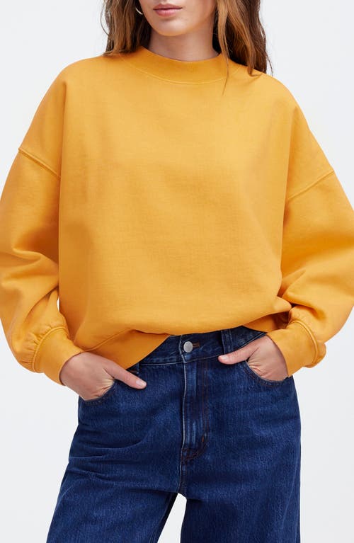 Madewell Relaxed Mock Neck Sweatshirt In Pollen