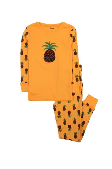 Pineapple Print 2-Piece Pajama Set