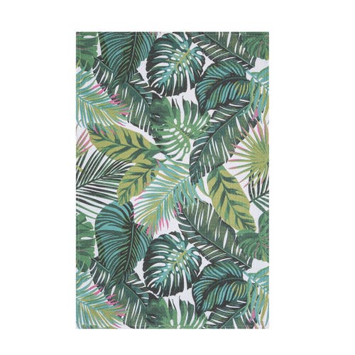 C & F Home C&f Home 27" X 18" Palm Leaves Kitchen And Bathroom Graphic Print Hand Towel In Green