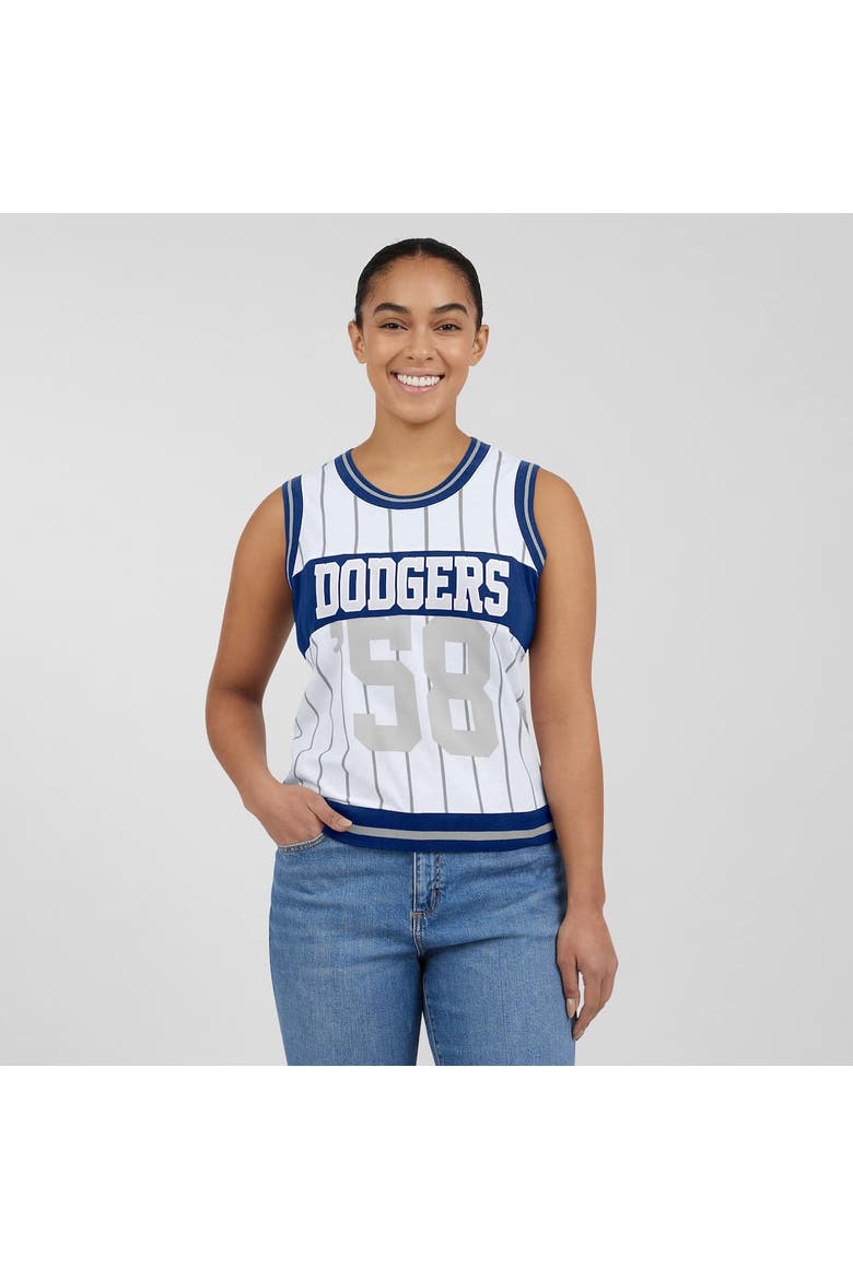Women's WEAR by Erin Andrews  White Los Angeles Dodgers Sporty Tank Top, Alternate, color, White