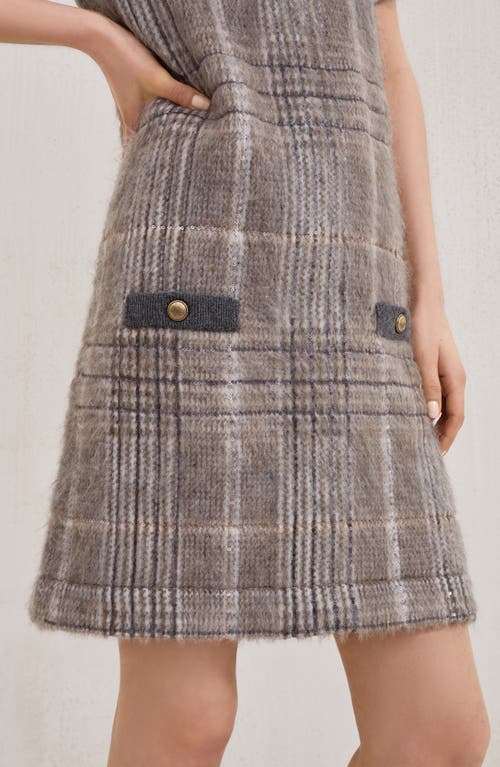 Brunello Cucinelli Wool-blend Checked Mini Dress