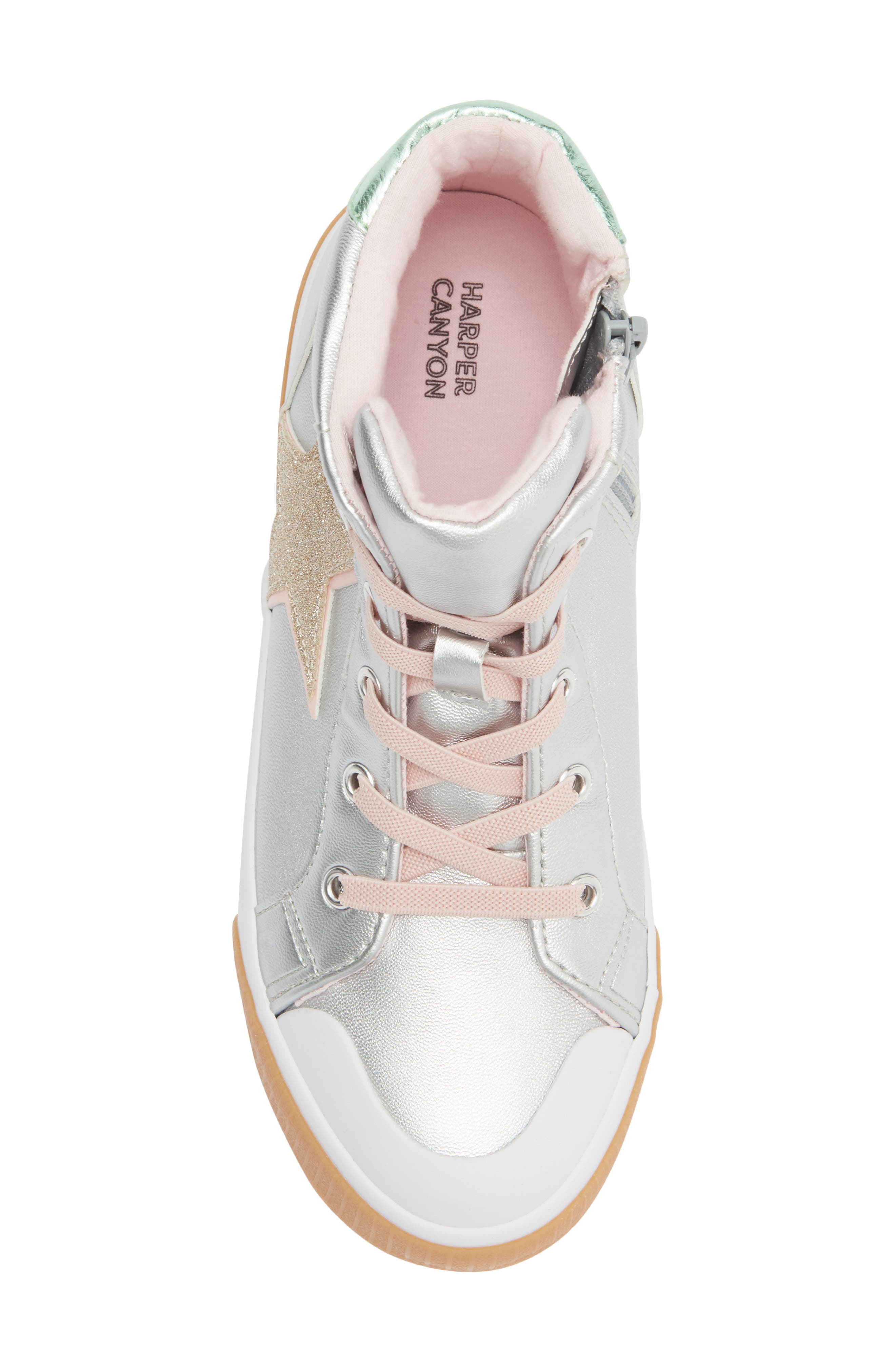 Kids' Hanna High Top Sneaker, Alternate, color, SILVER MULTI