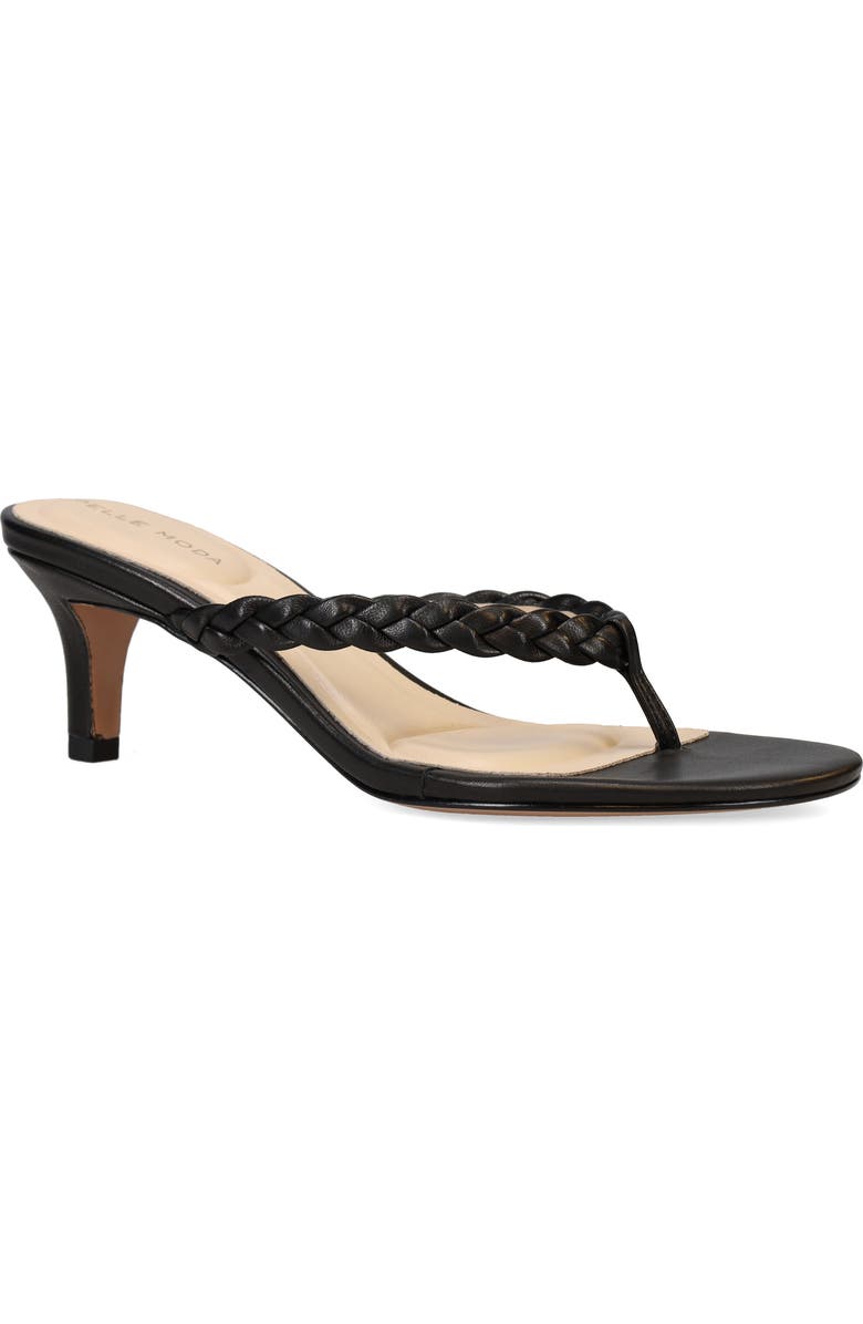 Pelle Moda Earlen Kitten Heel Flip Flop, Main, color, Black