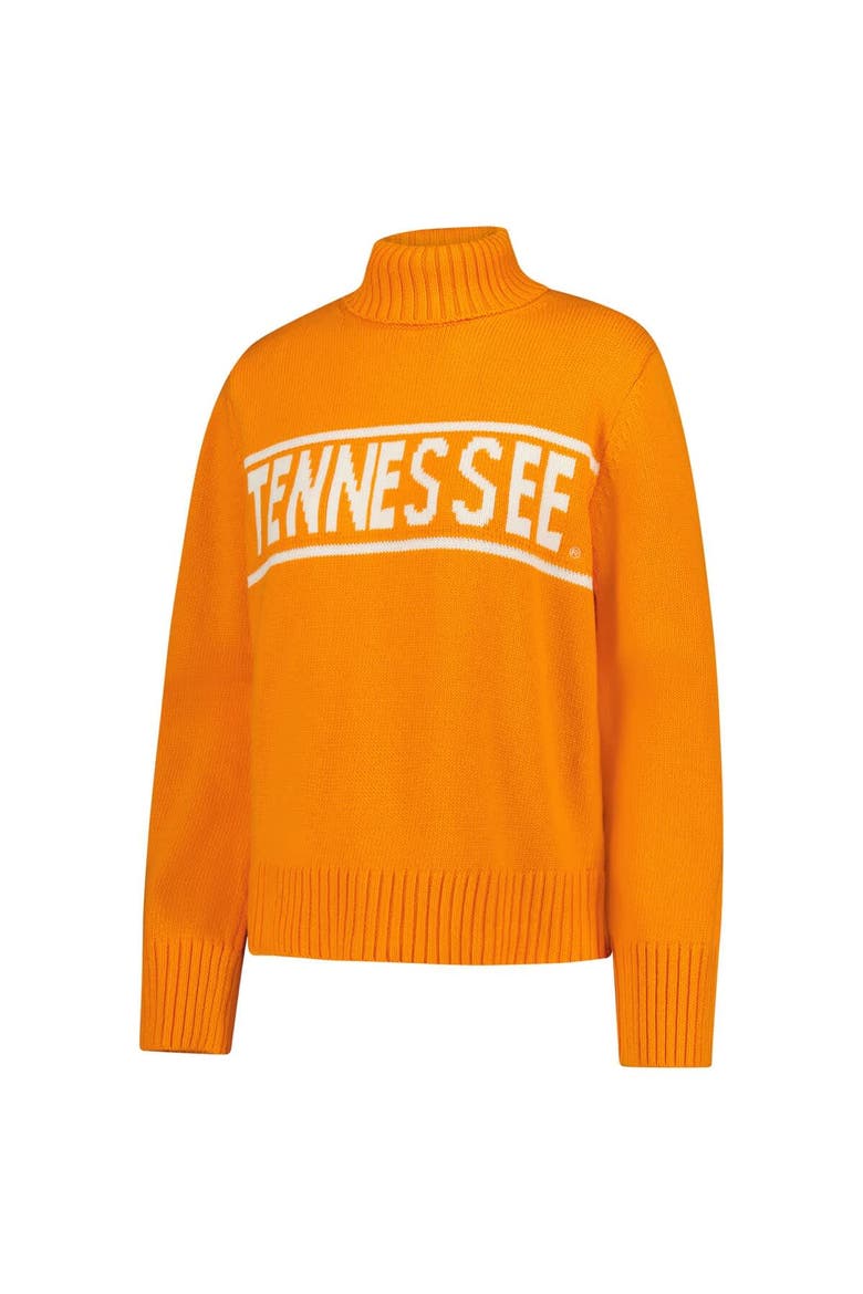Women's Gameday Social Tennessee Orange Tennessee Volunteers Chenille Turtleneck Sweater, Alternate, color, Tennessee Orange