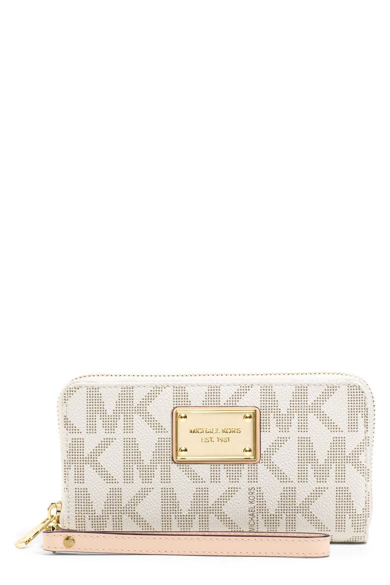 'Large' Multifunction Phone Wallet, Main, color, VANILLA