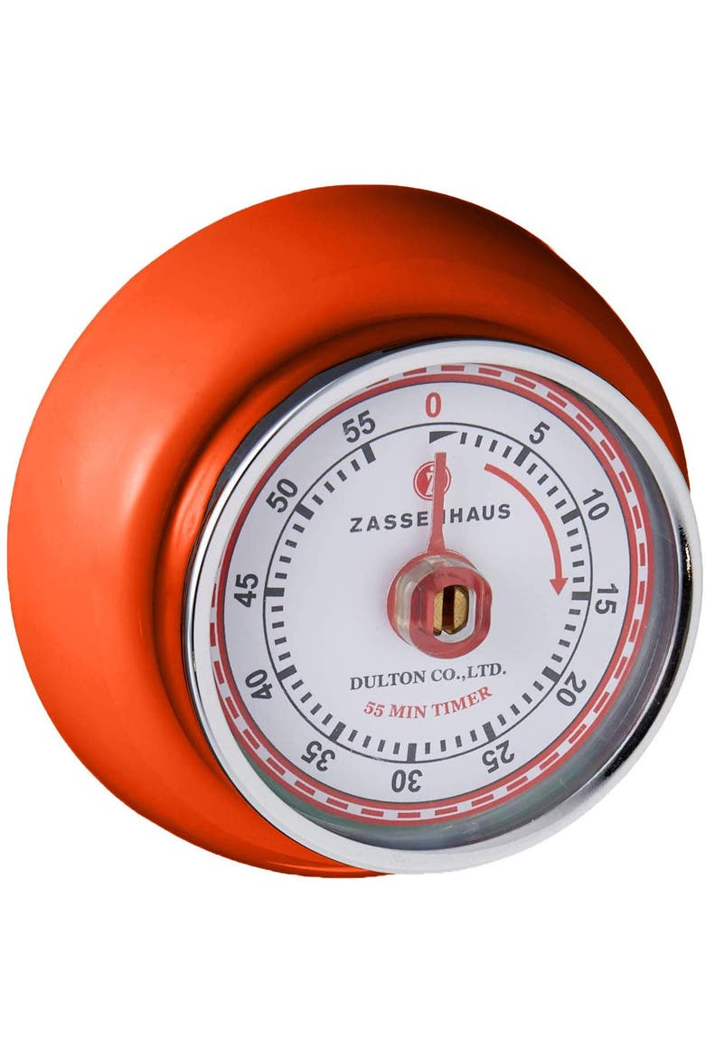 Magnetic Retro 60 Minute Kitchen Timer, 2.75-Inch, Alternate, color, Orange